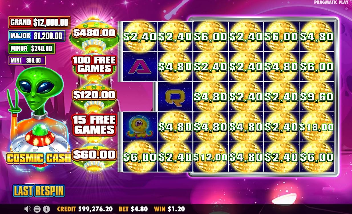 Pragmatic Playから7月にリリースされた、「Cosmic Cash」を紹介！