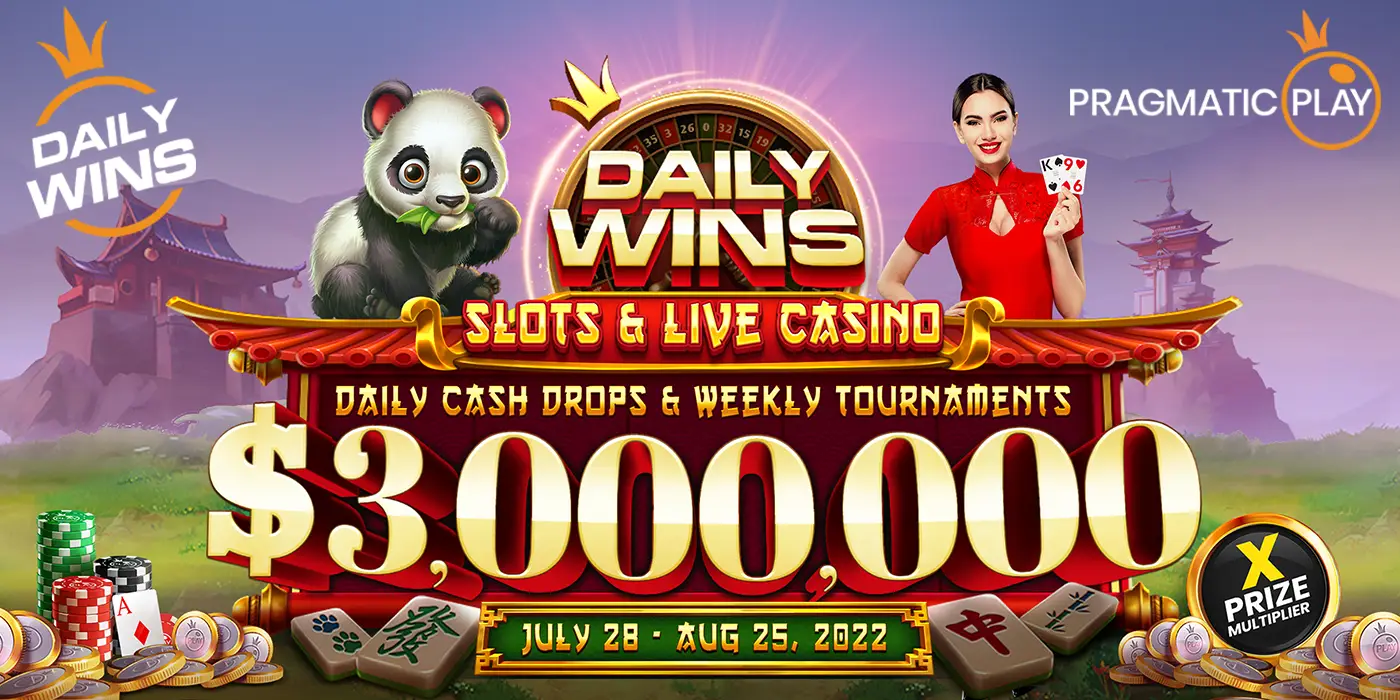 【Pragmatic Play主催】 『Daily Wins-Slots & Live Casino』Mahjong Panda（麻雀パンダ）