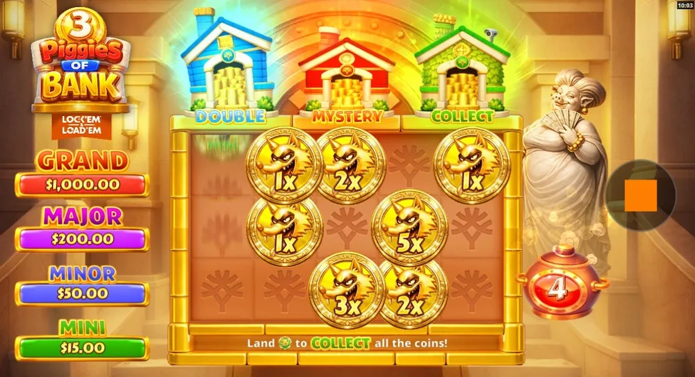 3 Piggies of Bankフリースピン