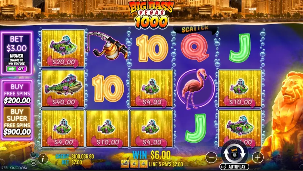 Big Bass Vegas 1000ベースゲーム