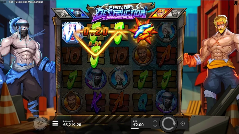 Fist of Destruction Megamultiplierベースゲーム