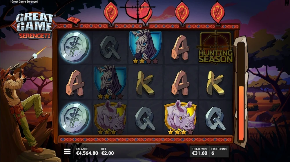 Great Game Serengetiボーナスゲーム