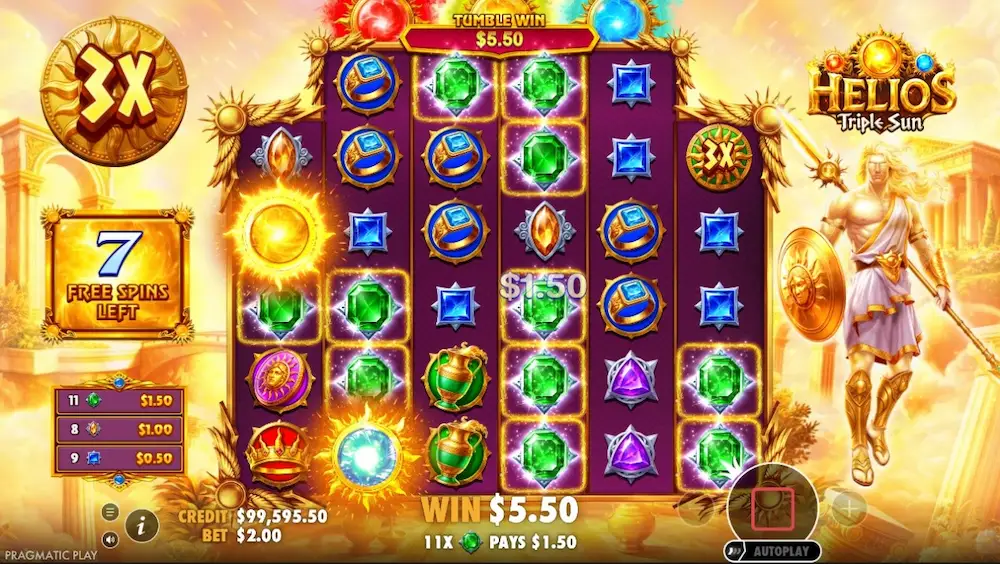 Helios – Triple Sunフリースピン