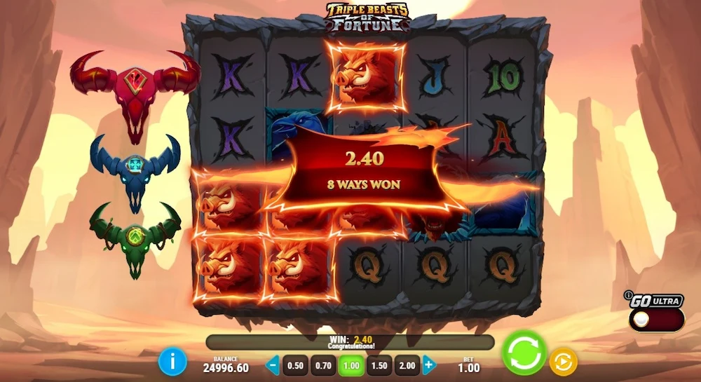Triple Beasts of Fortuneベースゲーム