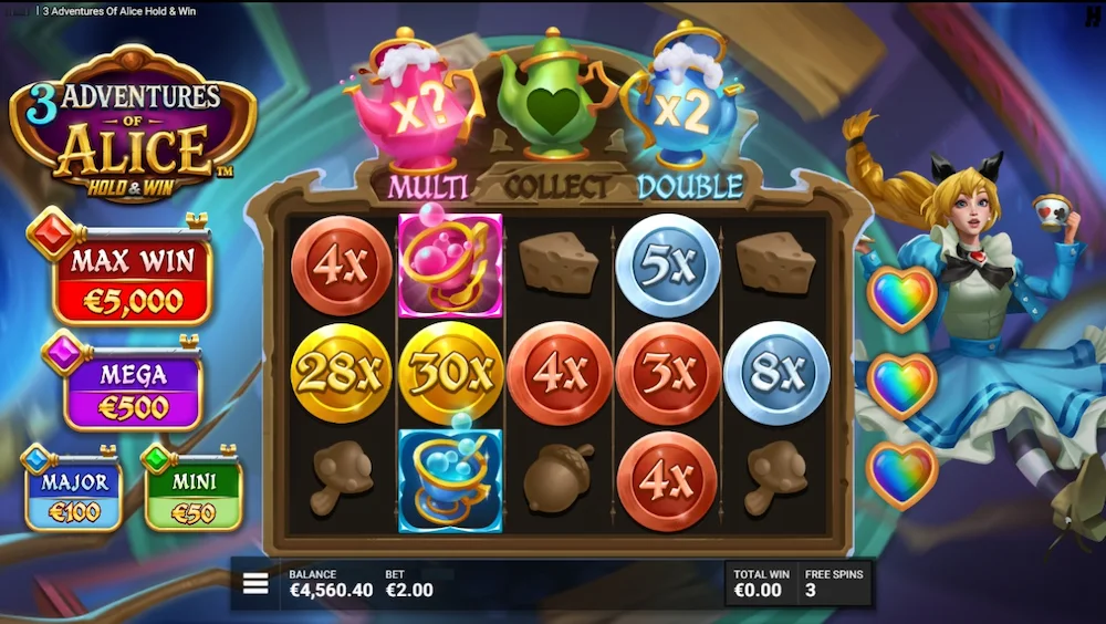 3 Adventures of Aliceフリースピン