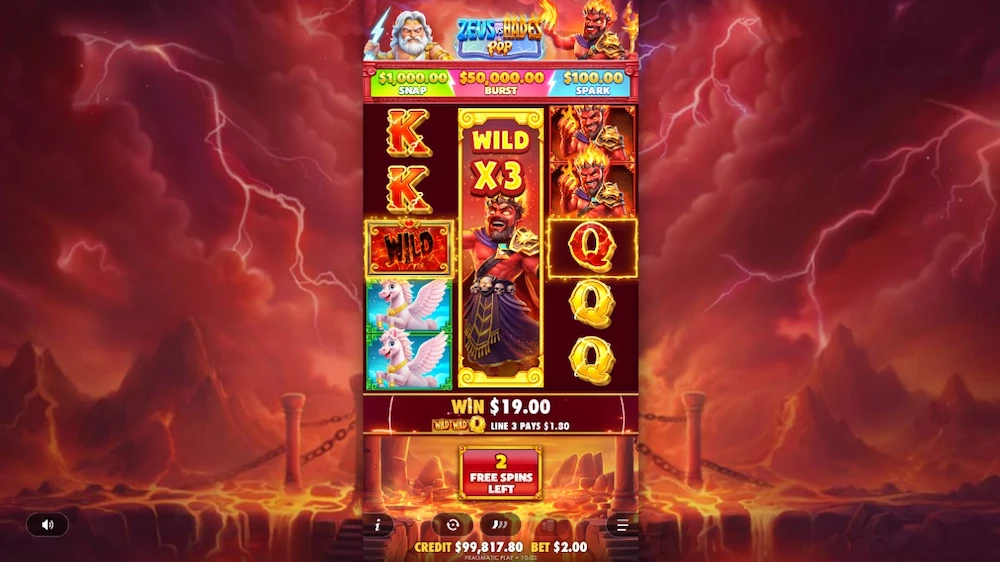 Zeus vs Hades POPフリースピン